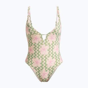 Moteriškas vientisas maudymosi kostiumėlis ROXY Hibiscus Daze basil party waves yw