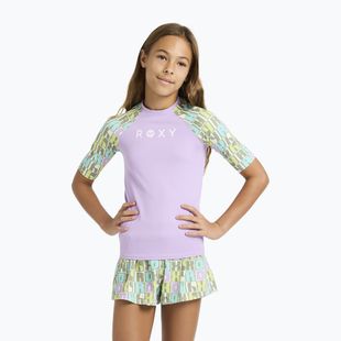 Vaikiški plaukimo marškinėliai ROXY Active RG Lycra XMGB oil green letter up