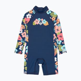Kombinezonas UPF 50+ vaikiškas ROXY Morning Flower Springsuit mood indigo morning flowers