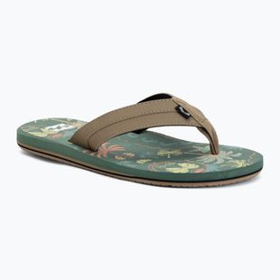 Vaikiškos šlepetės per pirštą Billabong All Day Impact Print moss green
