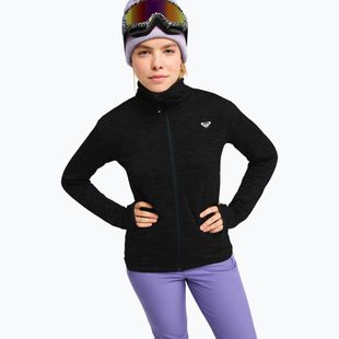 Moteriškas flisinis džemperis ROXY Snowstride Full Zip true black