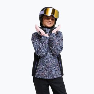 Vaikiška sniego lenktynių striukė ROXY Snowflare true black wildin out rg