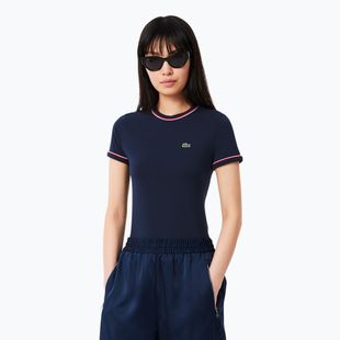 Moteriški marškinėliai Lacoste TF0347 navy blue/rill/grenadine