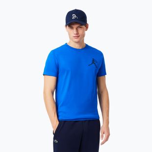 Vyriški teniso marškinėliai Lacoste TH1044 gipsy white/navy blue