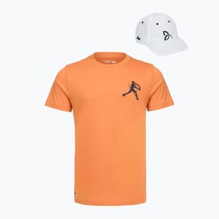 Vyriški marškinėliai + kepurė Lacoste TH1044 blossom/white
