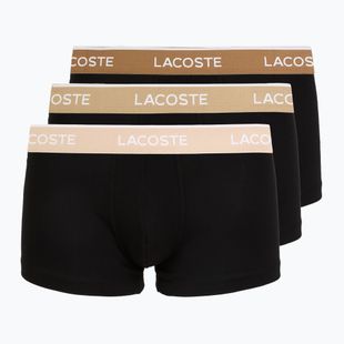 Vyriškos trumpikės Lacoste 5H1297 3 pack black/sisal/viennese/cookie