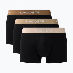 Vyriškos trumpikės Lacoste 5H1297 3 pack black/sisal/viennese/cookie