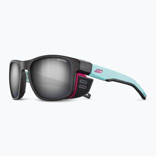 Akiniai nuo saulės Julbo Shield M Spectron translucent black/light blue/pink