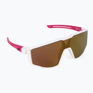 Julbo Fury S Spectron 3Cf matiniai blizgūs balti/rožiniai vaikiški dviratininkų akiniai J5501110