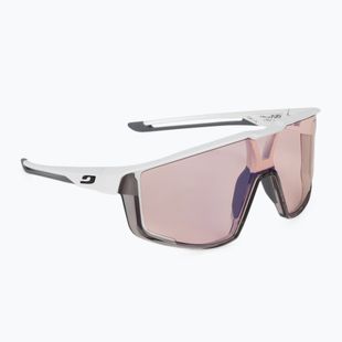 Julbo Fury Reactiv 1-3 High Contrast matinės baltos/permatomos pilkos spalvos dviratininkų akiniai