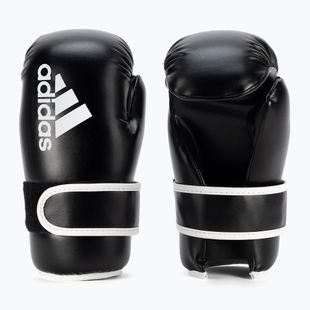 adidas Point Fight bokso pirštinės Adikbpf100 juodai balta ADIKBPF100