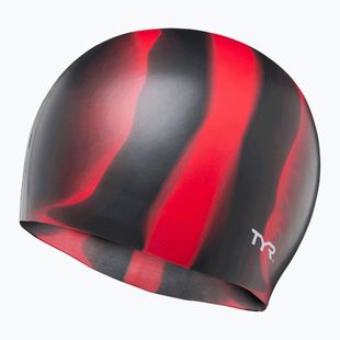 Plaukimo kepuraitė TYR Multi-Color Silicone black/red