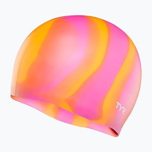 Plaukimo kepuraitė TYR Multi-Color Silicone orange/pink