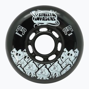 Ratukai riedučiams FR Skates Street Invaders Wheels 80mm/84A X4 black/black