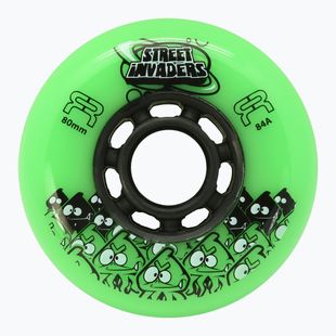 Ratukai riedučiams FR Skates Street Invaders Wheels 80mm/84A X4 green/black