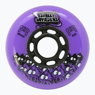 Ratukai riedučiams FR Skates Street Invaders Wheels 80mm/84A X4 purple/black