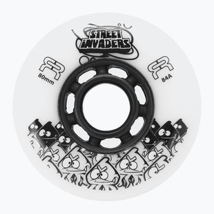 Ratukai riedučiams FR Skates Street Invaders Wheels 80mm/84A X4 white/black