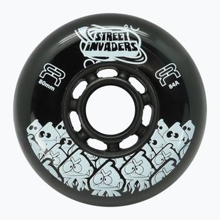 Ratukai riedučiams FR Skates Street Invaders Wheels 84mm/84A X4 black/black