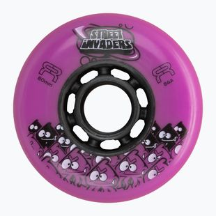 Ratukai riedučiams FR Skates Street Invaders Wheels 80mm/84A X4 pink/black