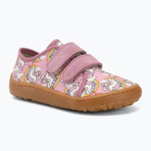 Vaikiški barefoot batai Froddo Canvas white/pink