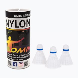 Sunflex nailono badmintono raketės 3XW 3 vnt. baltos spalvos 53558