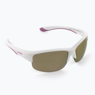 Vaikiški akiniai nuo saulės Alpina Junior Flexxy Youth HR white purple matt/pink mirror