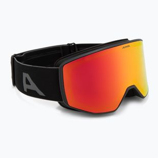 Slidinėjimo akiniai Alpina Venet Q-Lite matte black/red