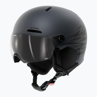 Vaikiškas slidinėjimo šalmas Alpina Zupo 2 Visor Q-Lite midnight grey