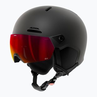 Vaikiškas slidinėjimo šalmas Alpina Zupo 2 Visor Q-Lite black matte