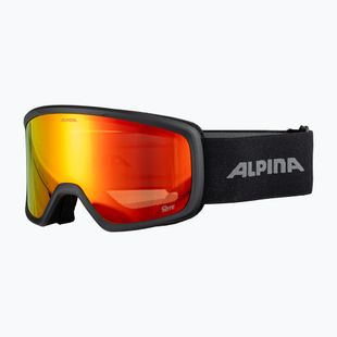Slidinėjimo akiniai Alpina Narkoja 2 Q-Lite black matt/red s2