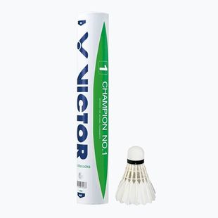 Badmintono skrajukai VICTOR Champion No 1 12 vnt. white