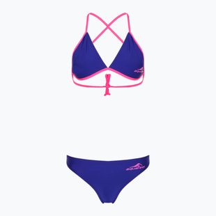 Dviejų dalių plaukimo kostiumas aquafeel Sun Bikini blue pink flames