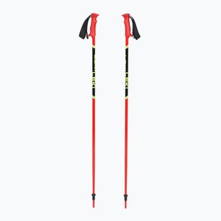 Vaikiškos slidinėjimo lazdos LEKI Racing bright red/ black/ neon yellow