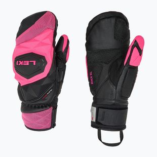Moteriškos slidininkų pirštinės LEKI WCR Venom SL 3D Mitt black/ pink