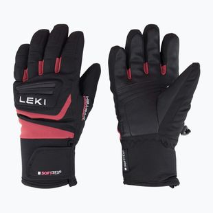 Vaikiškos slidininkų pirštinės LEKI Griffin 3D Junior black/ rose