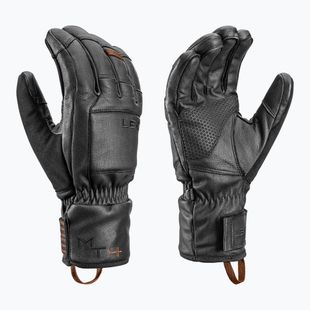 Vyriškos slidinėjimo pirštinės LEKI Montera Prime black/dark brown