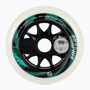 Powerslide Graphix kairieji riedučių ratai balti 905344