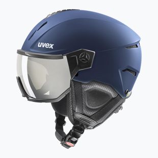Slidinėjimo šalmas UVEX Instinct Visor navy matt/mirror silver/smoke