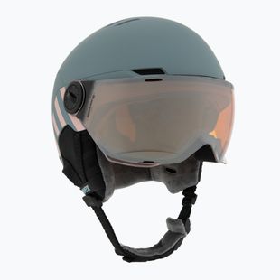 Vaikiškas slidinėjimo šalmas UVEX Rocket Visor Jr rhino/blush matt/mirror silver/lasergold lite