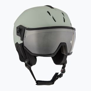 Slidinėjimo šalmas UVEX Instinct Visor oxid green matt/mirror silver/smoke