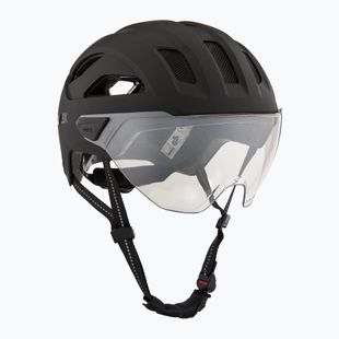 Dviračio šalmas UVEX Stride Visor black matt/litemirror silver