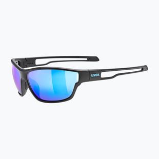 Akiniai nuo saulės UVEX Sportstyle 806 black matt/mirror blue