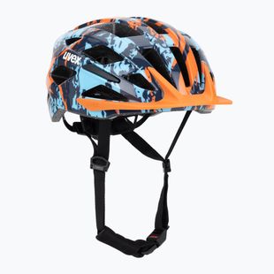Vaikiškas dviratininko šalmas UVEX Air Wing 2 papaya/bubble blue