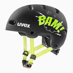 Vaikiškas šalmas UVEX Kid 4 Style bam black/lime matt