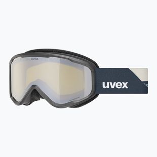 Vaikiški slidinėjimo akiniai UVEX Speedy Nova FM S2 black matt/mirror silver