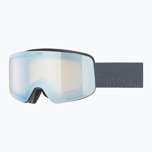 Vaikiški slidinėjimo akiniai UVEX Pwdr FM Jr S2 black matt/mirror sapphire