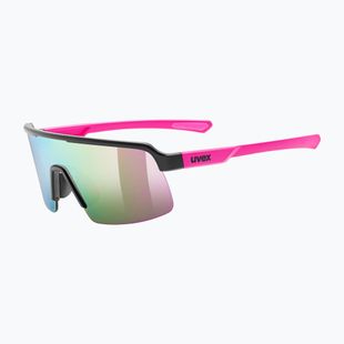 Vaikiški saulės akiniai UVEX Dyrt Jr black pink mat/mirror pink