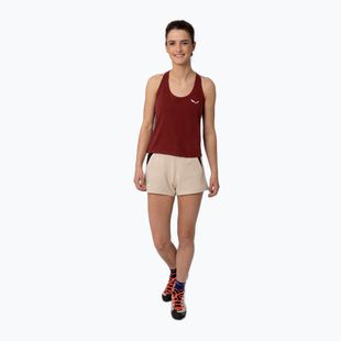 Salewa moteriški alpinistiniai marškinėliai Lavaredo Hemp Crop Tank red 00-0000028369