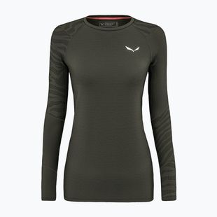 Moteriški termoaktyvūs marškinėliai Salewa Cristallo Warm AMR dark olive