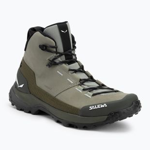 Vyriški žygio batai Salewa Puez Leather Mid Ptx shadow / dark olive